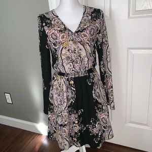 Xhilaration- Long Sleeve V-Neck Dress